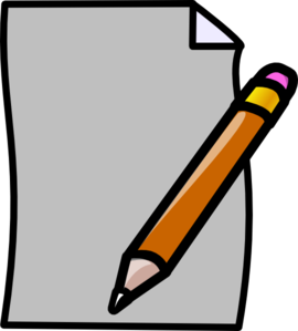 Pencil writing on paper clipart free clipart images