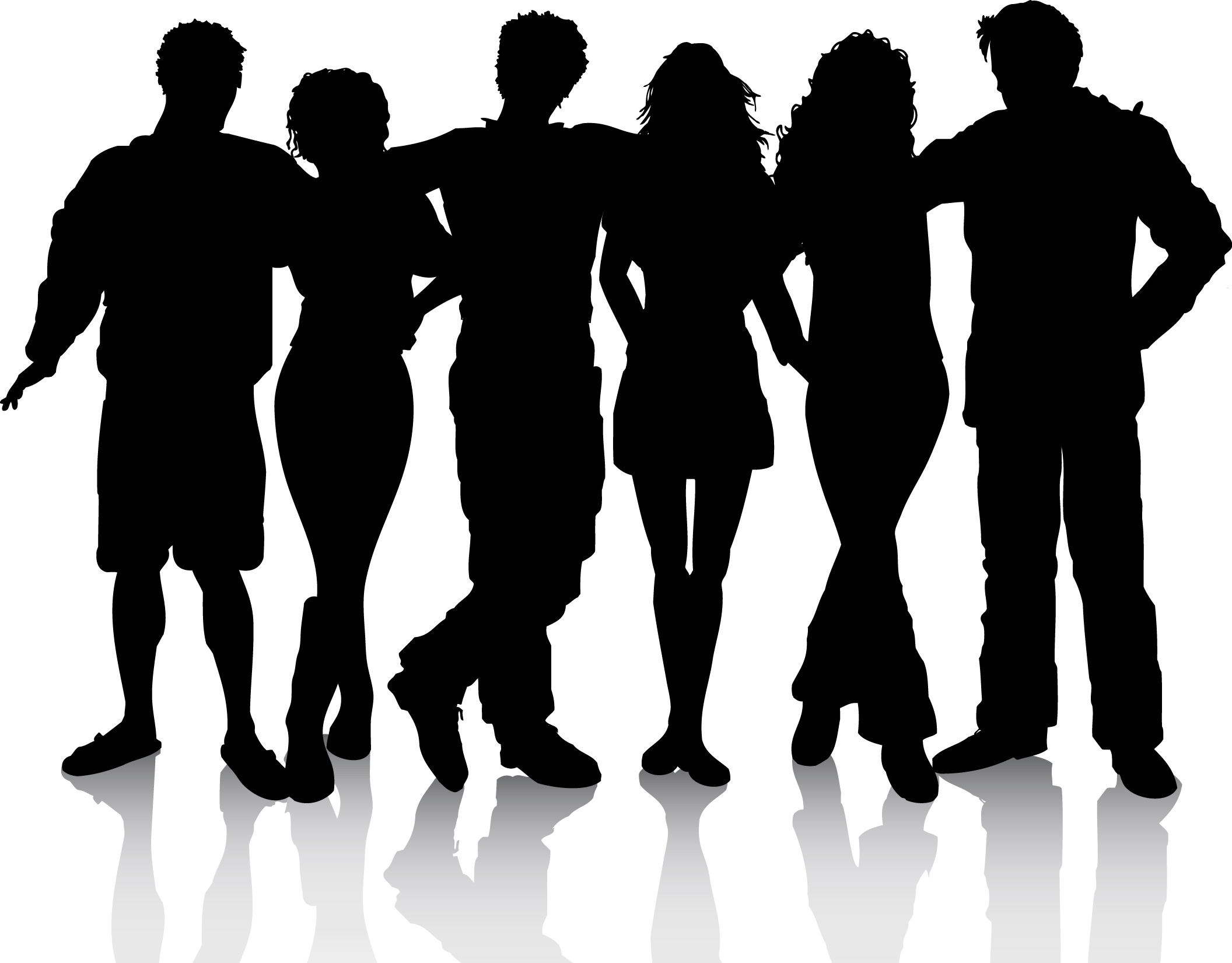 People clip art silhouette free clipart images