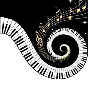 Piano art on piano music painting and grand pianos clipart