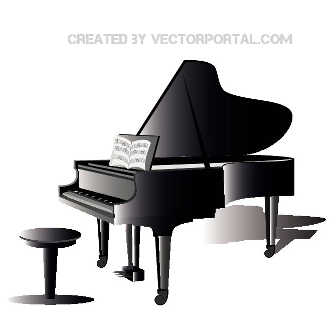 Piano clip art free vector freevectors