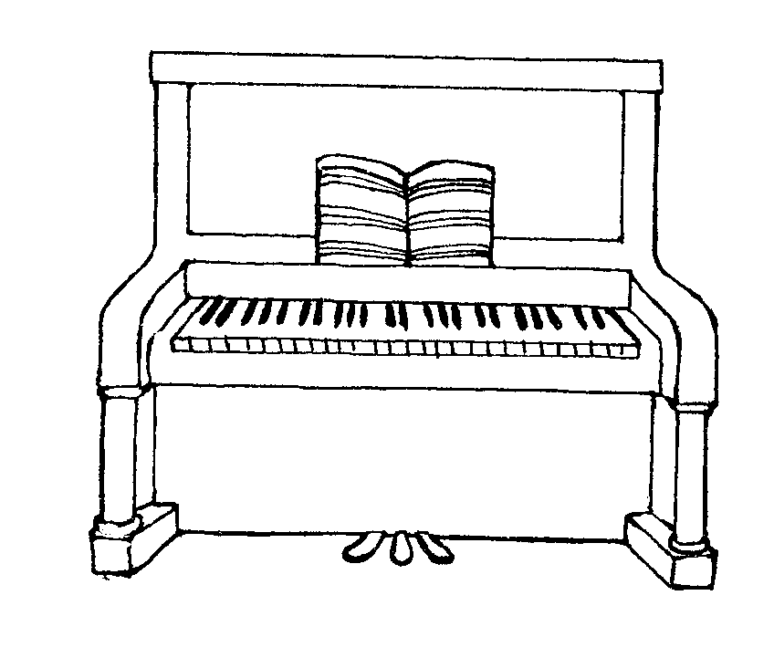 Piano clipart black and white danasric top