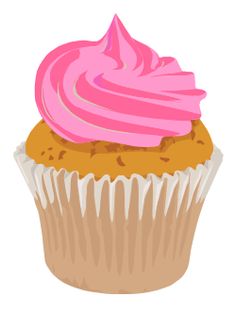 Pink frosted cupcake clip art cuppycakes cupcake 2