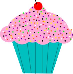 Pink frosted cupcake clip art cuppycakes cupcake