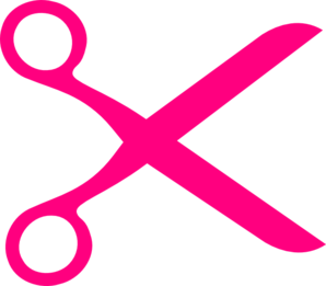 Pink hair scissors and comb free clipart images