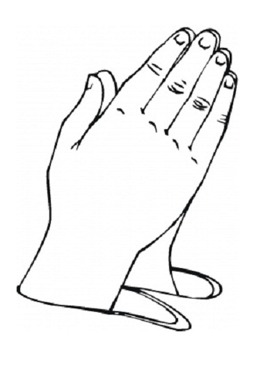 Praying hands black prayer hands clipart clipart clipartcow