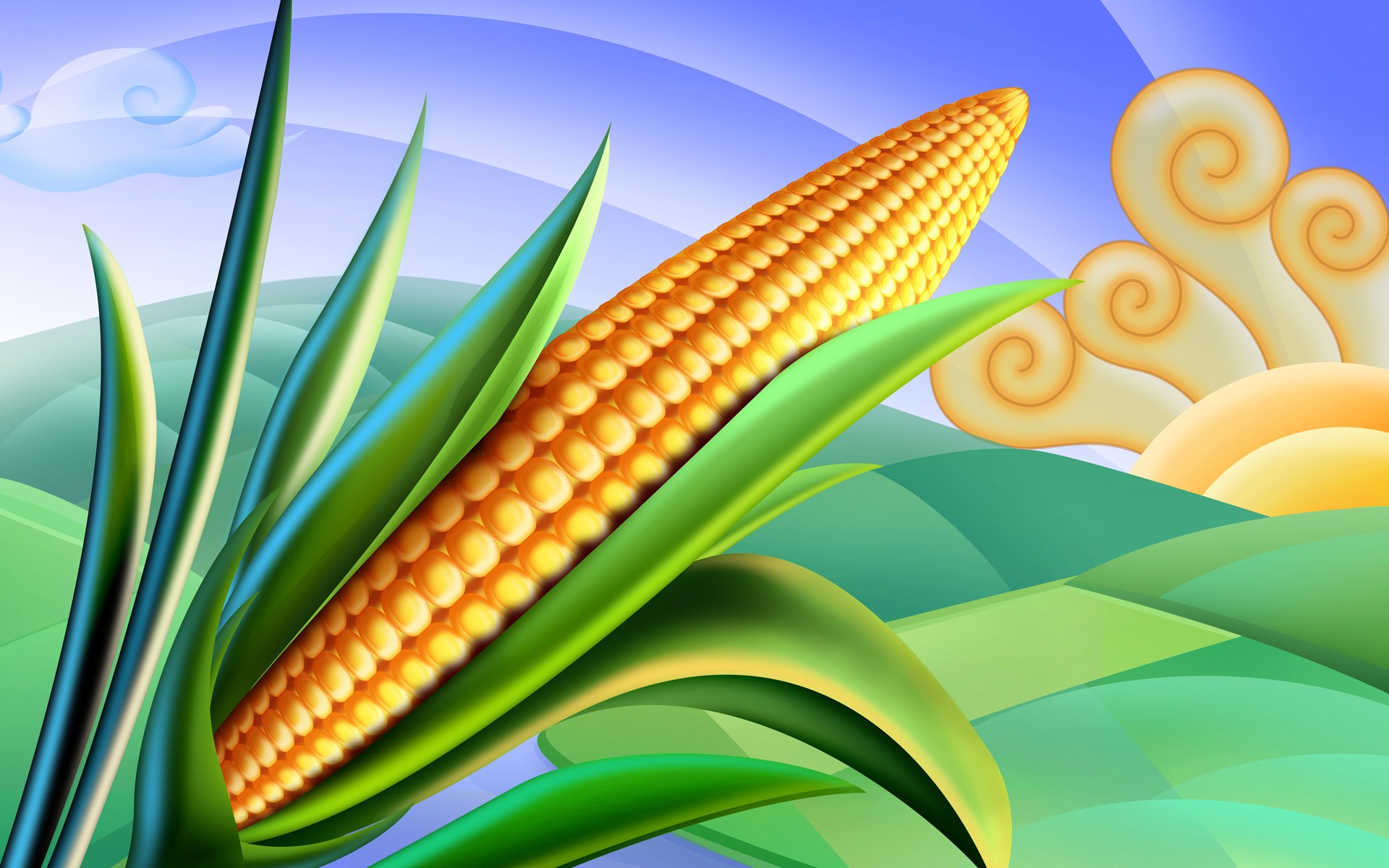 Psd food illustrations 3 corn clipart corn picture wallpapers