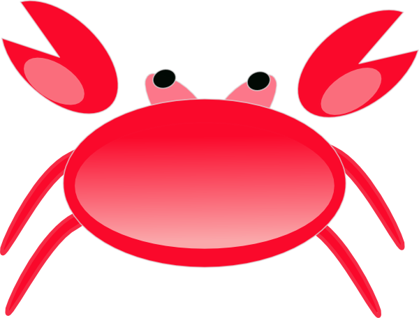 Red crab clip art vector free clipart images