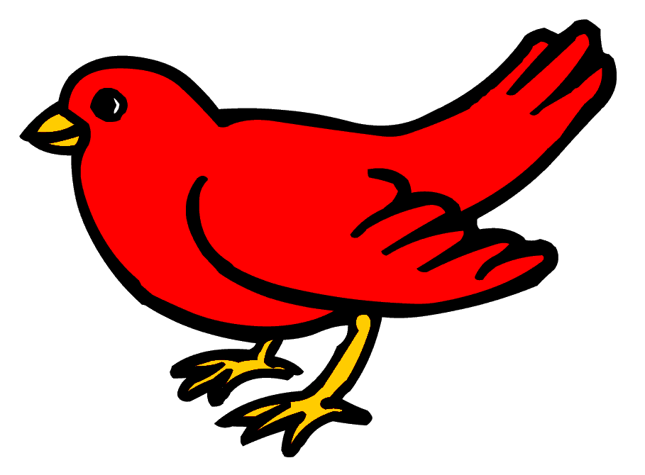Red finch bird clipart