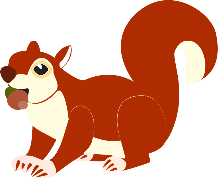 Red squirrel clipart icon cliparti