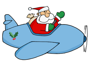 Santa on airplane clip art dromfcg top