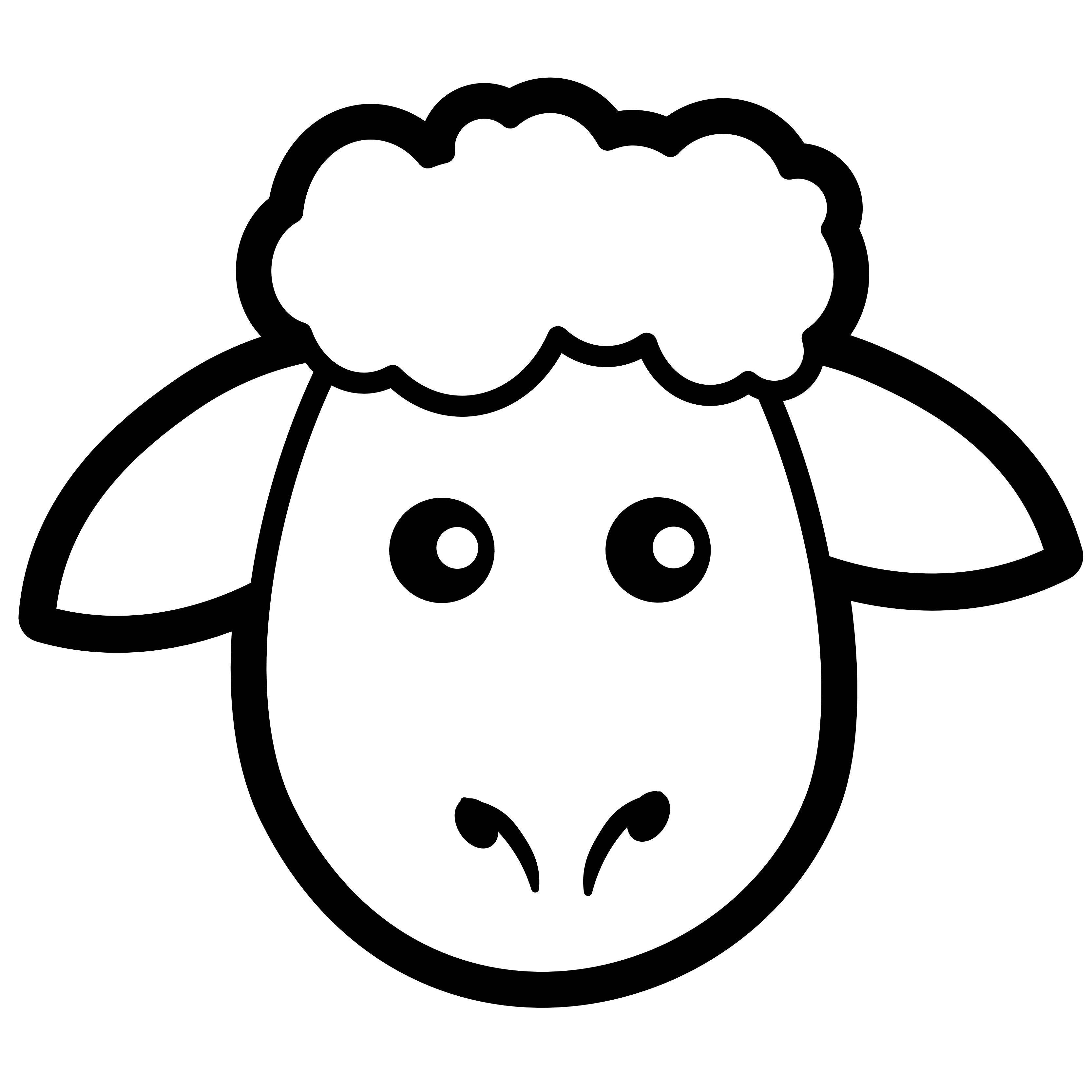 Sheep clipart black and white