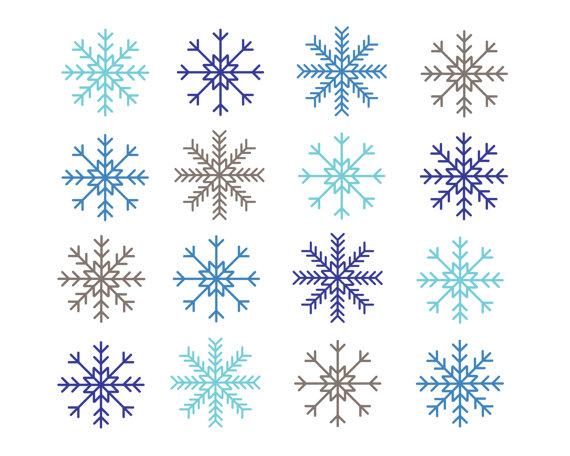 Snowflakes clip art 2 image 4
