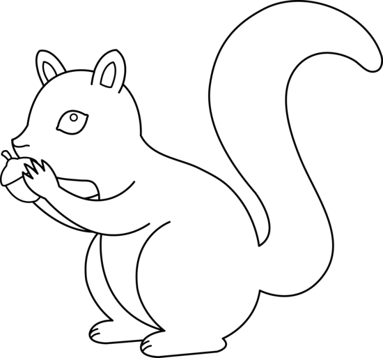 Squirrel clipart black and white free clipart images