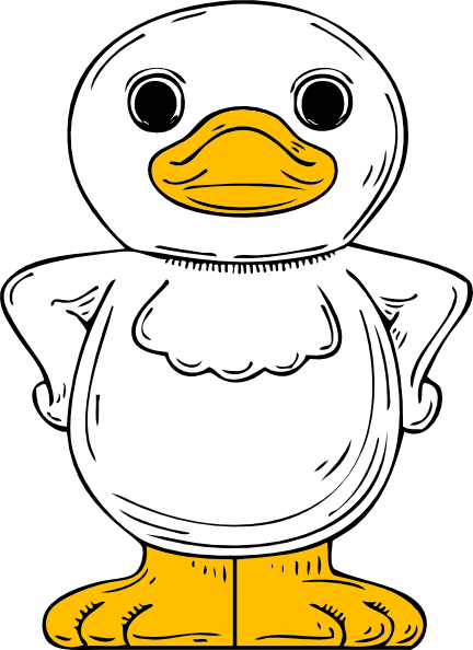 Standing duck clip art at clker com vector clip art