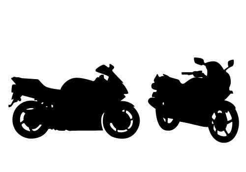 Stunning view of a motorcycle silhouette vector free download clip art