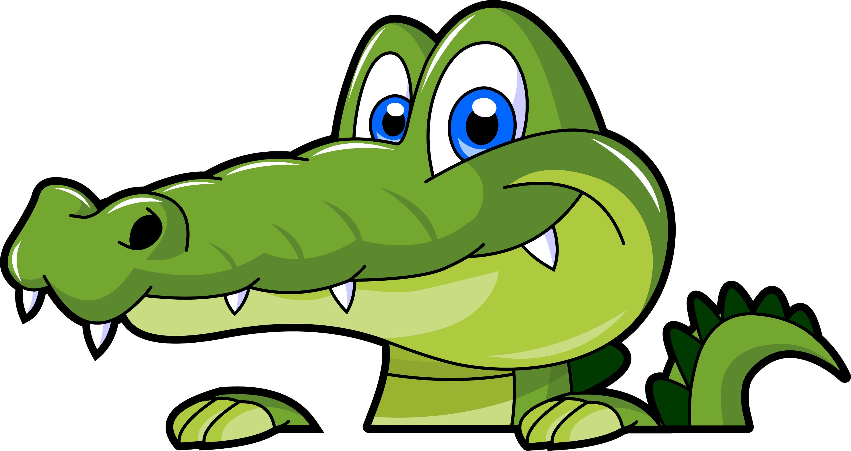 Swamp alligator cartoon clipart image
