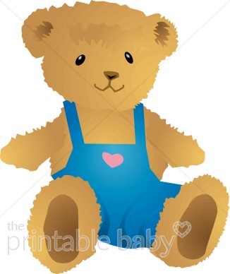 Teddy bear baby clipart
