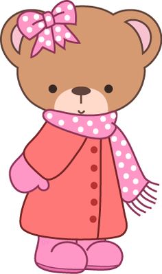 Teddy bear baby girl toy clip art girl 2