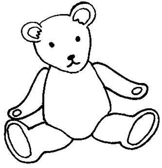Teddy bear clip art line drawing clipart clipartbold