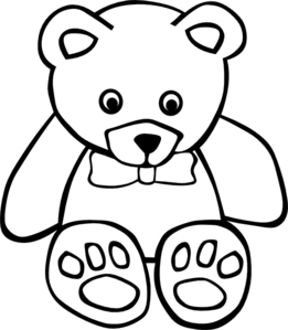 Teddy bear outline clipart free clipart images 4