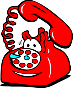 Telephone phone email icons clipart image