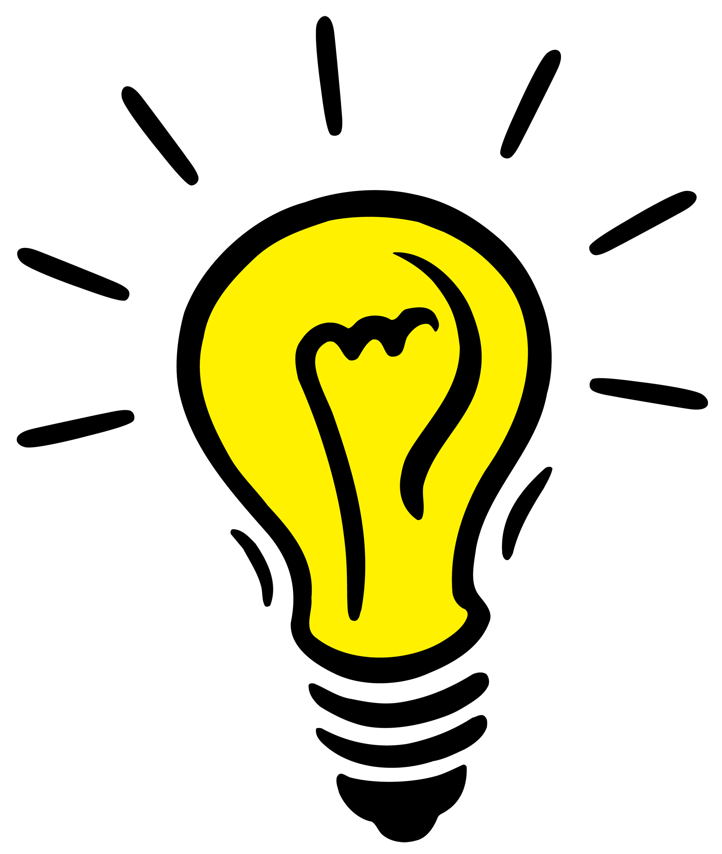 Thinking light bulb clip art free clipart images