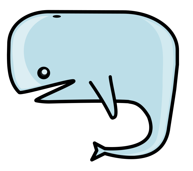 This whale clip art is in the