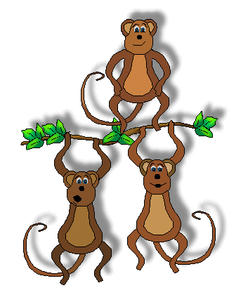Three monkeys clipart dromgge top