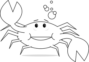 Top view of a crab clip art clipart image