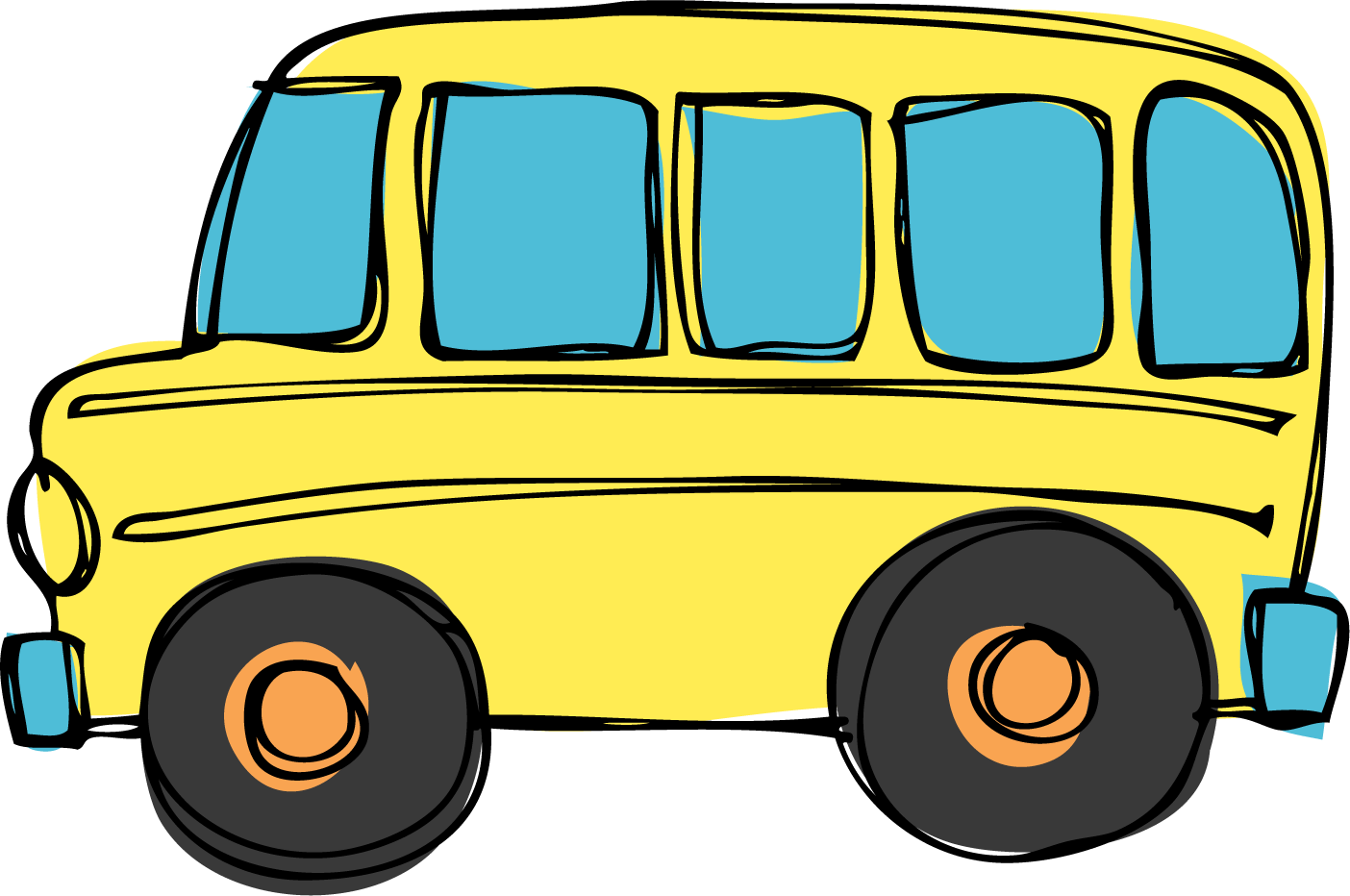 Transportation school bus clipart