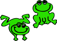 Two frogs clipart