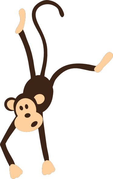 Upside down hanging monkey clipart free clipart 2