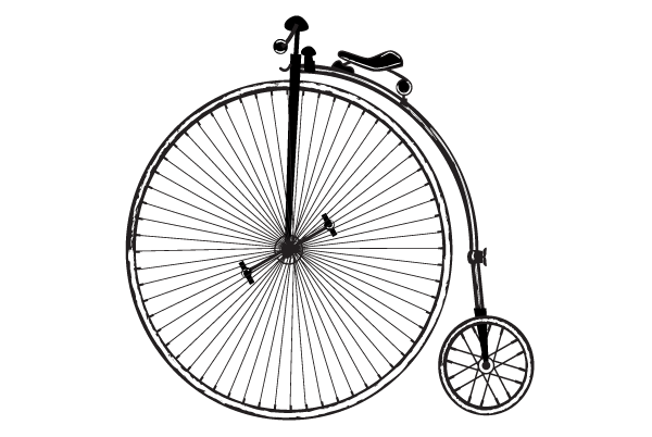 Vintage old fashioned bicycle free clip art freevectors