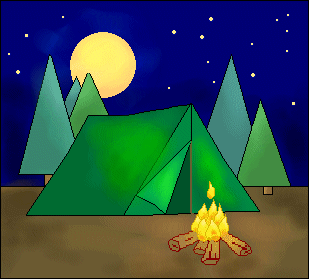 Whiting school of engineering camping clip art green tent night