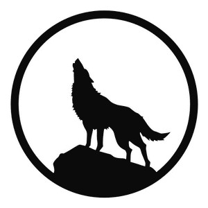 Wolf howling clipart