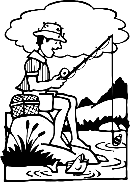 Woman fishing clipart free clipart images 5
