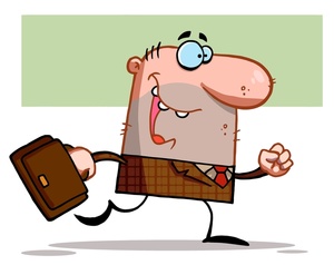Work clipart image happy worker heading to the office