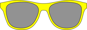 Yellow sunglasses clipart