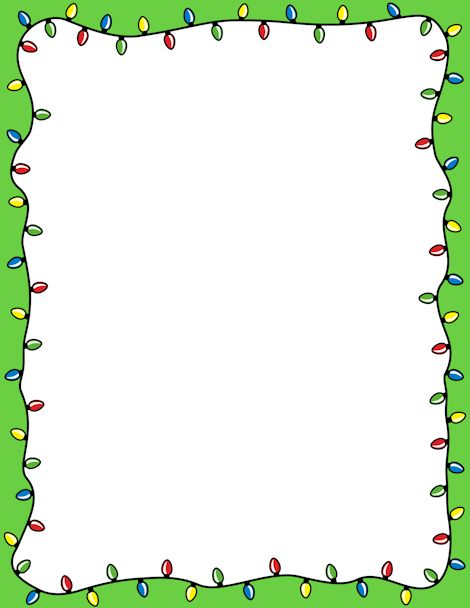 A page border featuring christmas lights free downloads at clipart