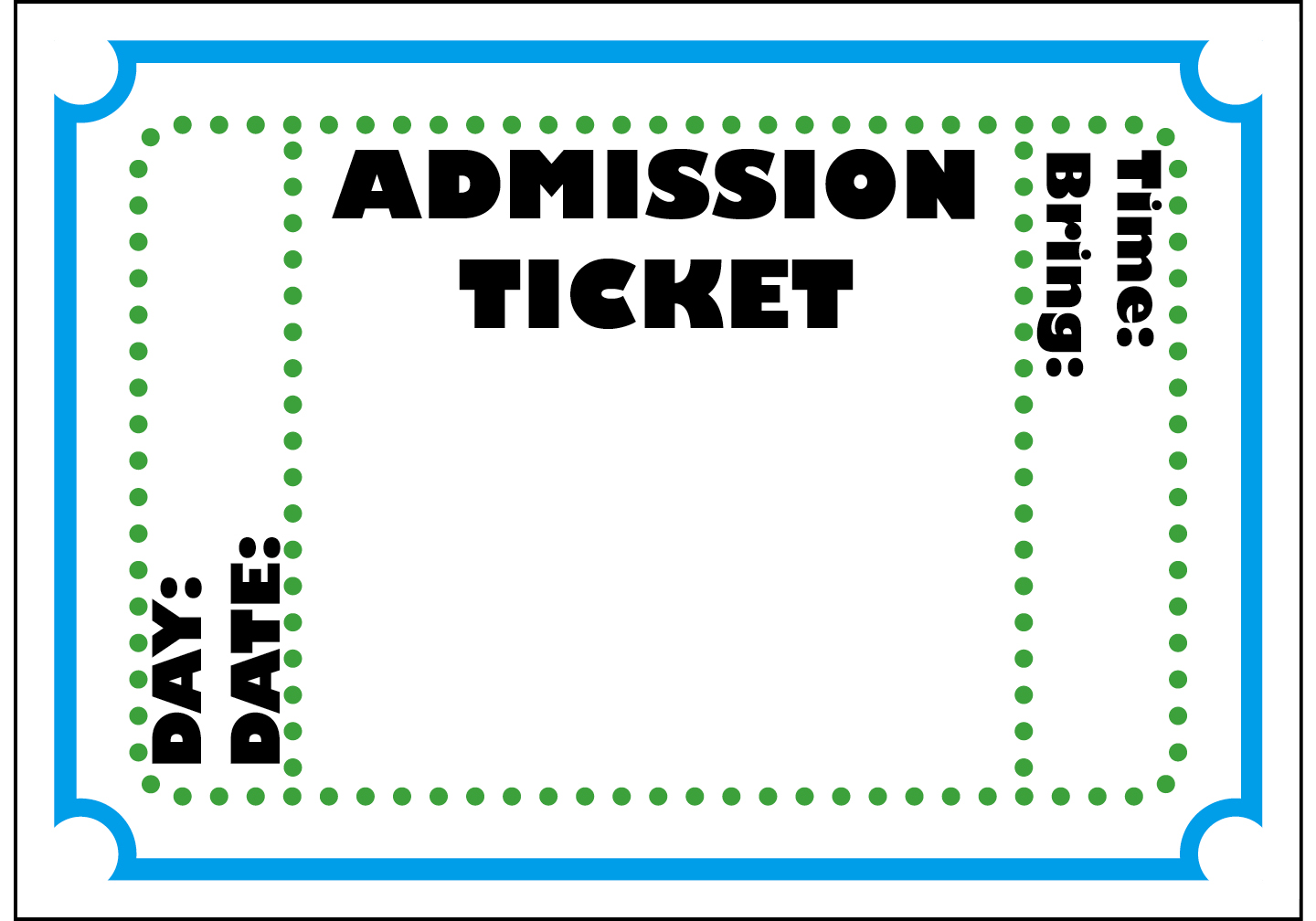 Admission ticket clipart