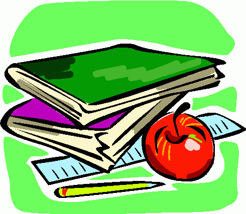 Apple and books clipart clipart