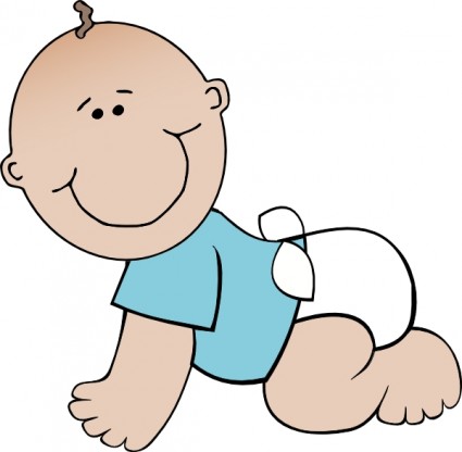 Baby boy crawling clip art free vector in open office drawing svg