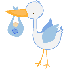 Baby boy stork clip art clipart