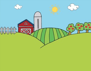 Barn farm crops cartoon danaspef top cliparts