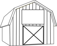 Black and white cartoon barn christian clip art coloring