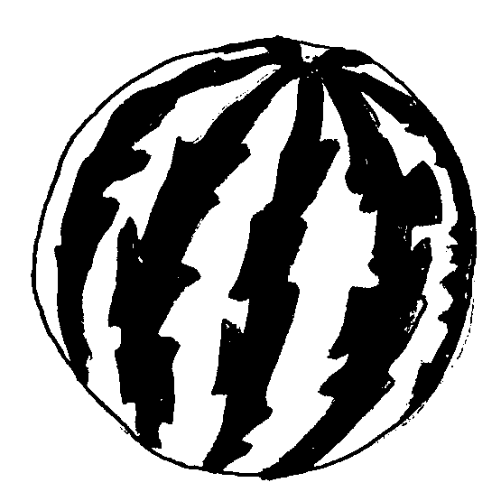 Black and white watermelon clipart free clipart 3