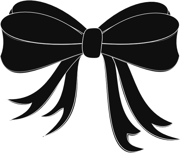 Black bow ribbon clip art at clker vector clip art