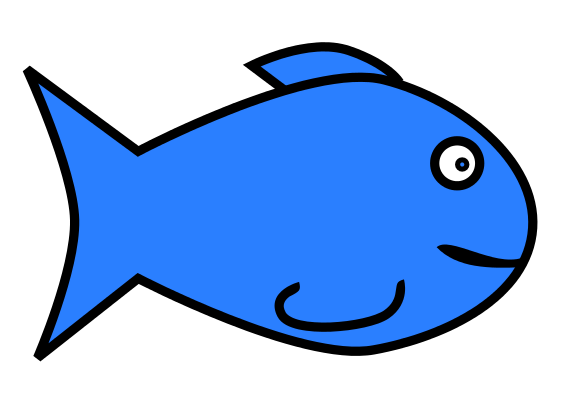 Blue fish clipart 2