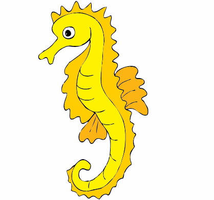 Blue seahorse clipart free clipart images image 2