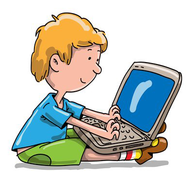 Boy on laptop clip art together with kid working on puter clip art